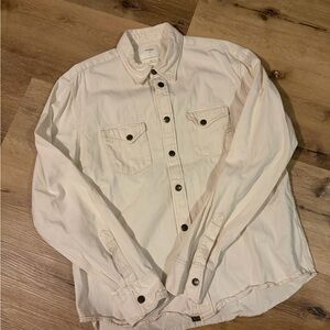 Billy Reid Men's Cream Button-Down Shirt
